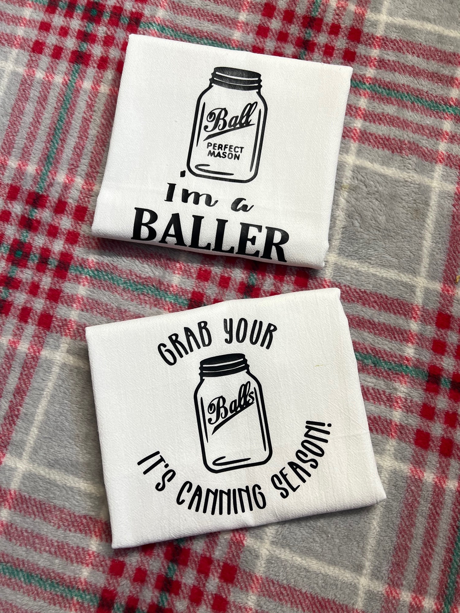 Grab Your Balls/i'm a Baller Funny Kitchen Towels Perfect for