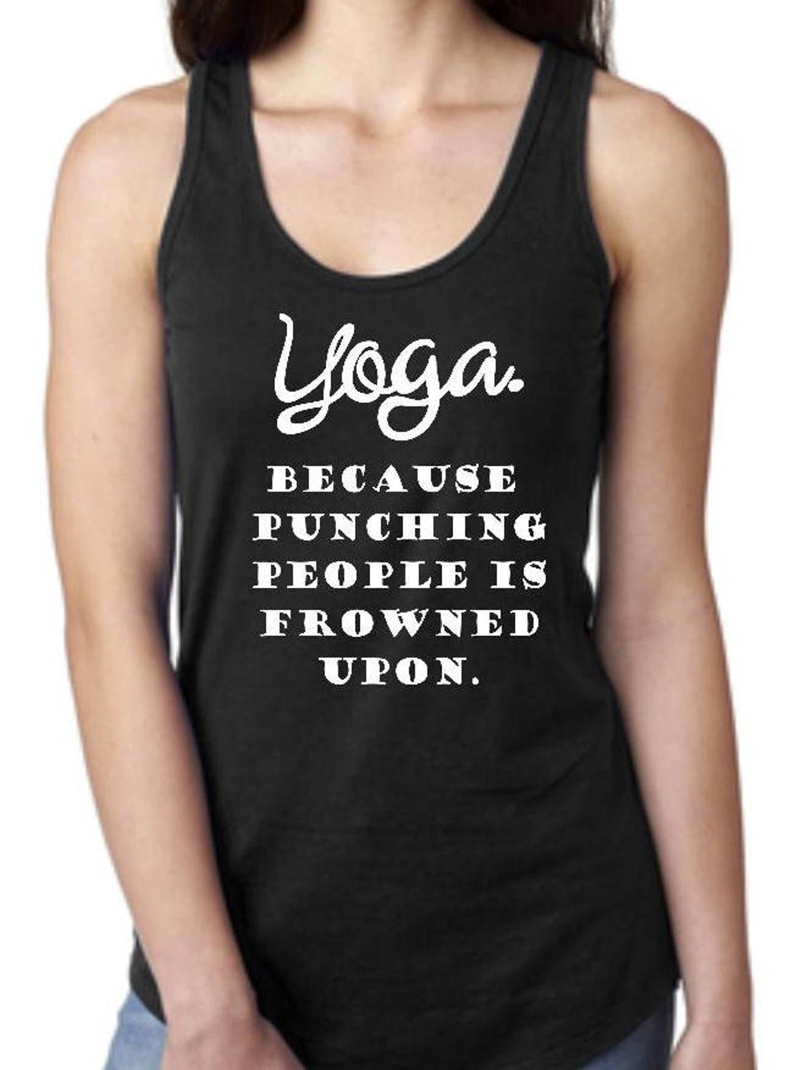 Funny yoga shirt/ funny workout shirt/ funny yoga tank/Yoga. Etsy