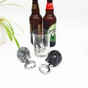 Skull Bottle Opener, Skull Bar Accessory, Glitter Skulls