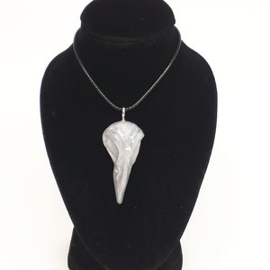 Raven Skull Necklace, Gothic Raven Jewellery Silver Raven Skull