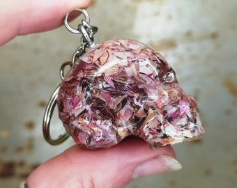 3D Resin Skull Keyring: Shredded Currency Charm