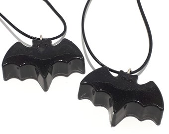 Bat Resin Necklace, Ghost resin necklace, Halloween jewellery