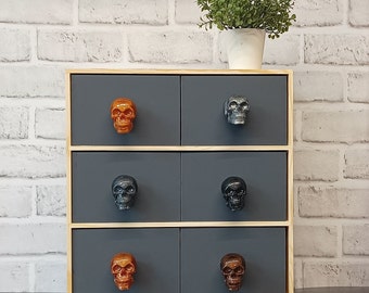 Black Skull Drawer Pulls: Gothic Home Decor