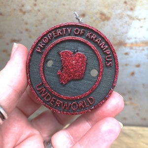Hand Cast Krampus Christmas Bauble: Gothic Tree Ornament