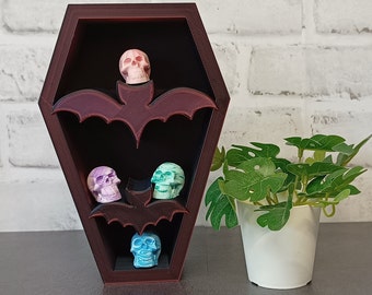 Étagère cercueil chauve-souris, mini étagère cercueil, étagère cercueil chauve-souris imprimée en 3D