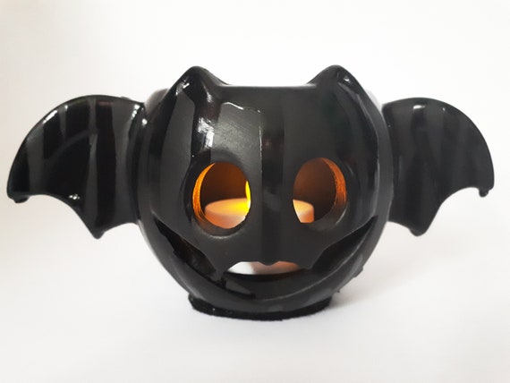 Bat Tea Light Candle Holder, Halloween Bat
