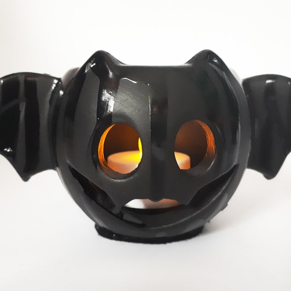 Bat Tea Light Candle Holder, Halloween Bat