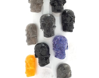 Resin Skull Fridge Magnet: Gothic Kitchen Decor