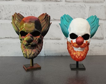 3D Printed Clown Skull: Evil Gothic Decor