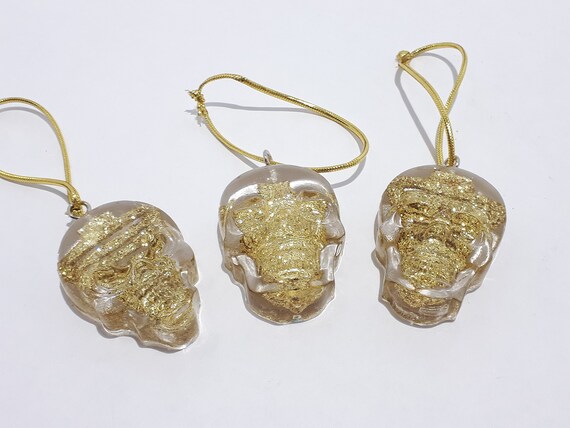 Skull Baubles Hanging Skull Decorations Christmas Tree Etsy