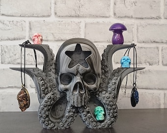 Skull Octo Shelf, Mini Skull Octo Shelf, 3D Printed Skull Octo Shelf, NOT PERFECT