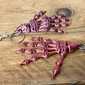 Skeleton Hand Keyring, Articulated Skeleton Hand Keyring, Skeleton Hand Bag Charm, Skeleton Hand key Fob