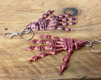 Articulated Skeleton Hand Keyring: 3D Printed Bag Charm