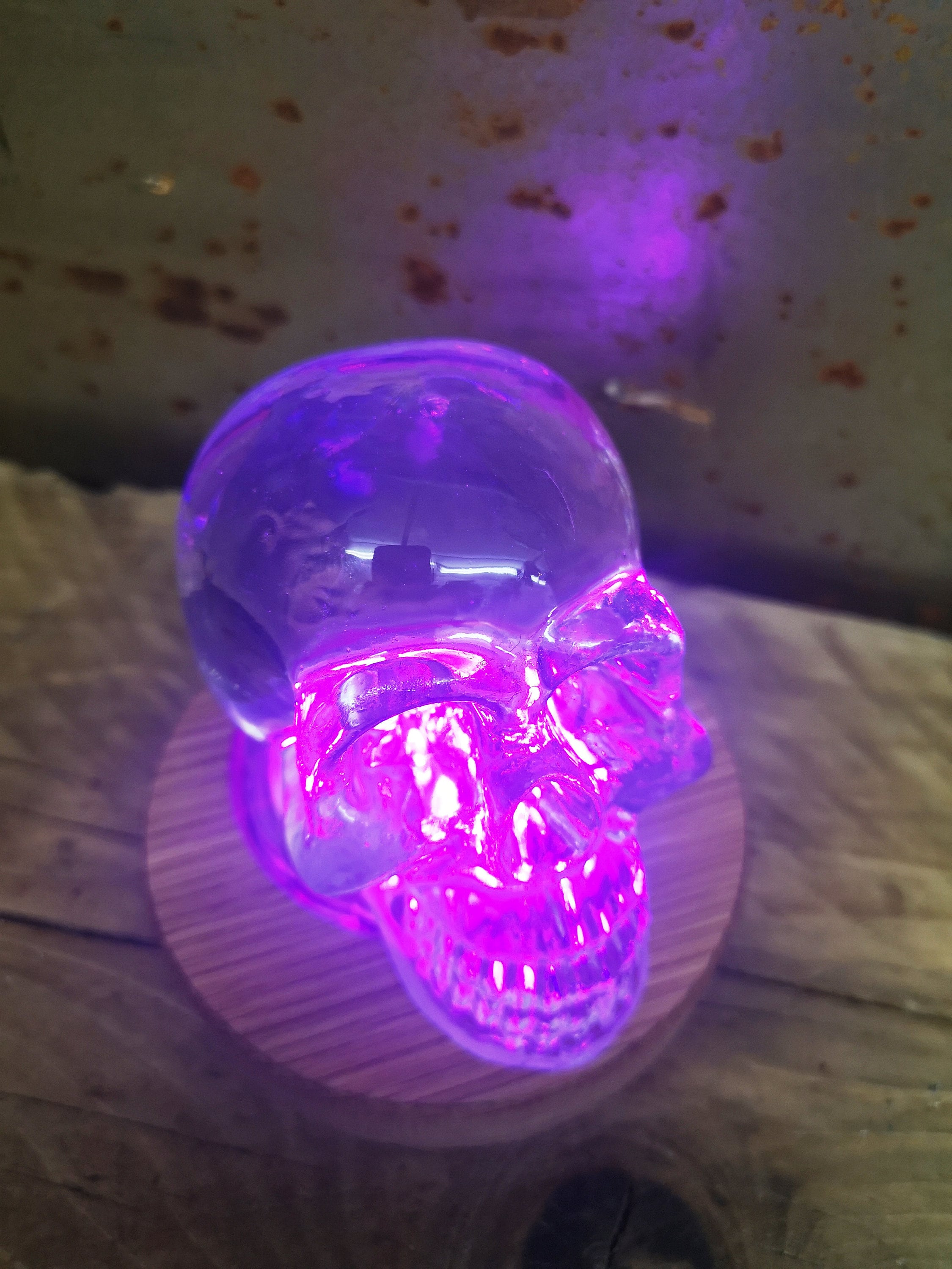 Crystal Clear Resin Skull Light Up Resin Skull Etsy