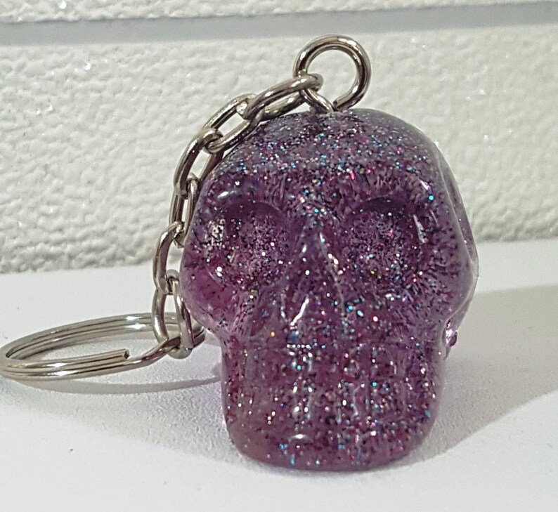 3D Skull Key Ring Resin Skull Charm - Etsy UK