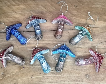 Hand-Painted Resin Zombie Mushroom Hanging Decoration
