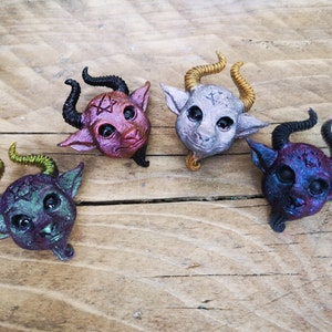 Demon Goat Brooch, Baphomet Brooch, Goat Jewellery, Devil Goat Pin