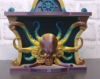 Skull Octo Shelf, Mini Skull Octo Shelf, 3D Printed Skull Octo Shelf, NOT PERFECT