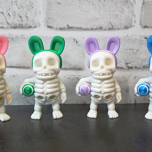 Bunny Ears Skeleton, Large Free Standing Bunny Ears Skeleton , 3D printed Skeleton, Easter Skeleton