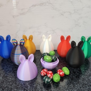 3D Printed Easter Bunny Egg Container: PLA Storage Pot