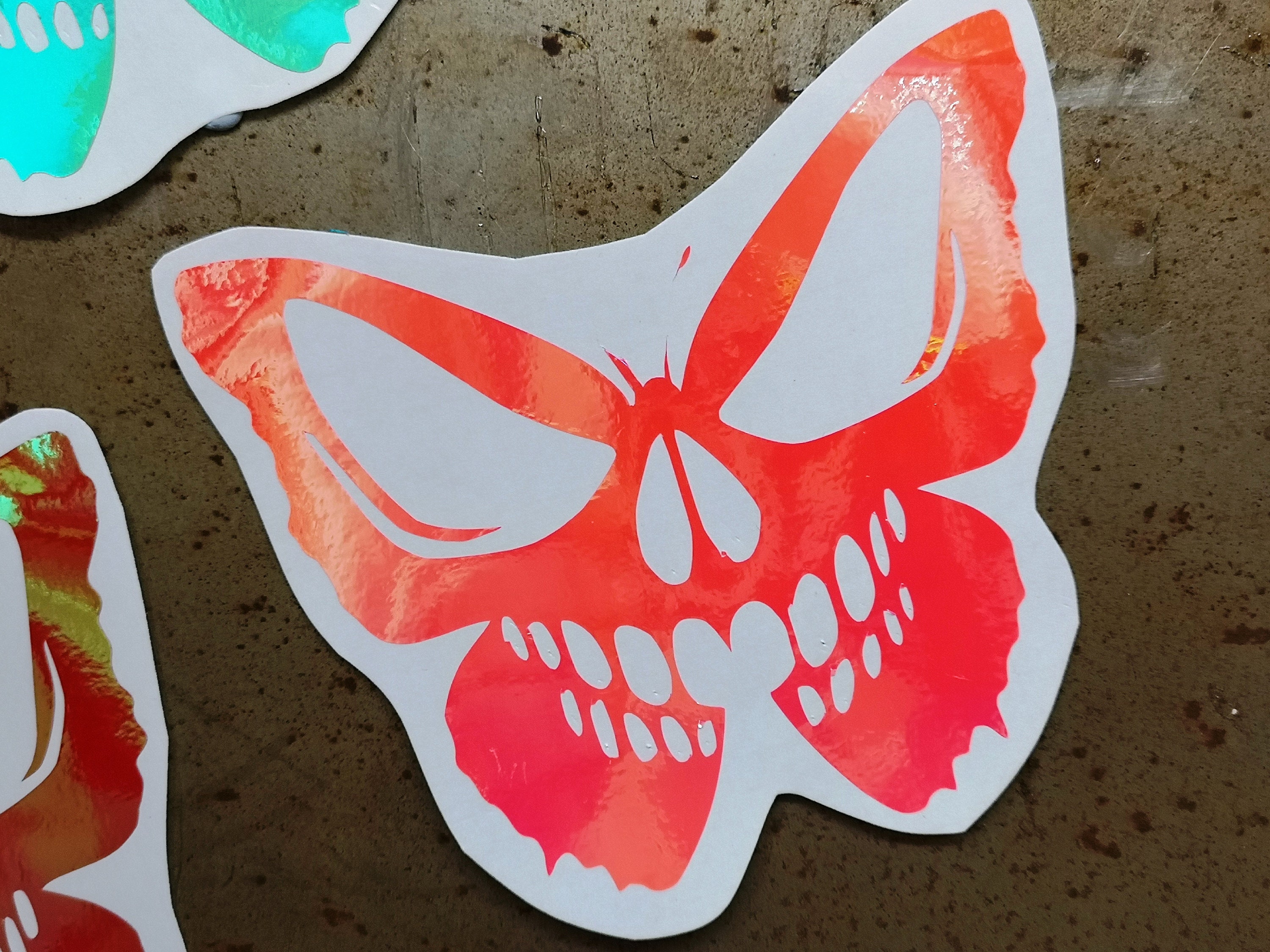 Butterfly Skull Decal Butterfly Skull Vinyl Butterfly Skull Etsy UK