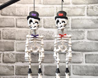 Flexi Skeleton, 3D Printed Dancing Skeleton, 3D Printed Valentine's Skeleton