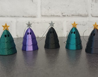 3D Printed Christmas Tree, Glitter Christmas Tree, Christmas Tree Bauble