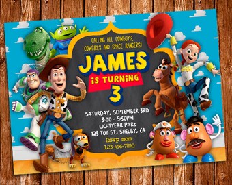 toy story invitation etsy