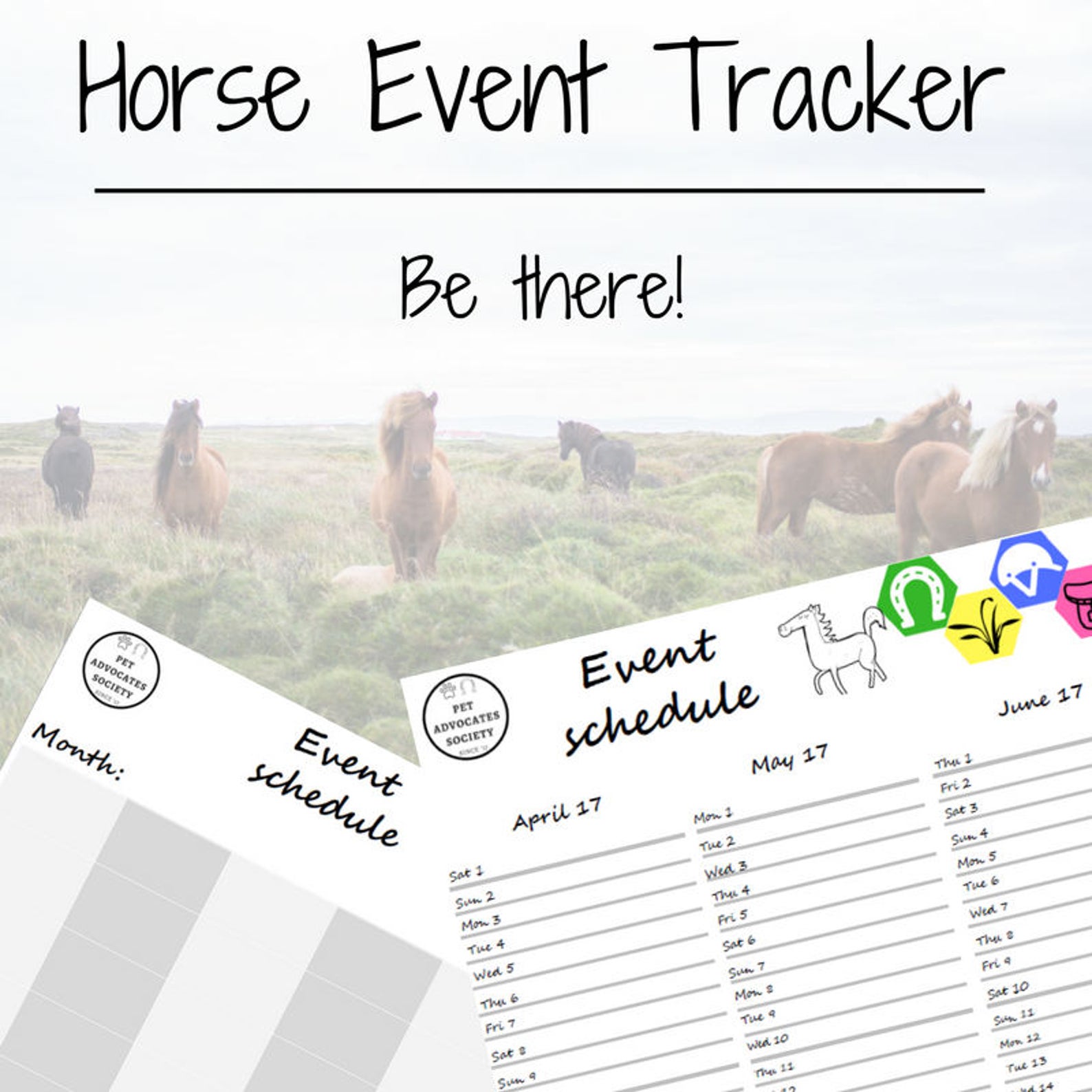 Horse Event Planner, Horse Diary, Horse Show Planner, Horse Event