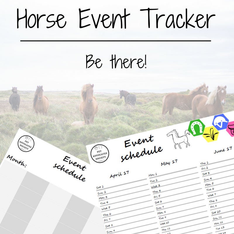 Horse Event Planner, Horse Diary, Horse Show Planner, Horse Event