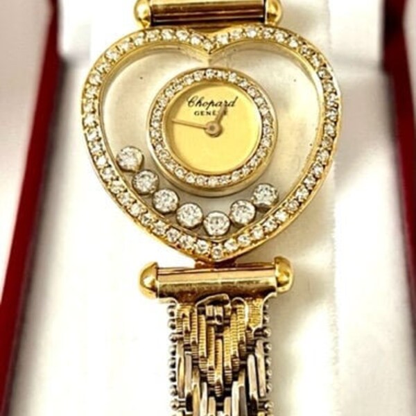 Chopard Happy Diamonds Heart Shape Yellow Gold Watch