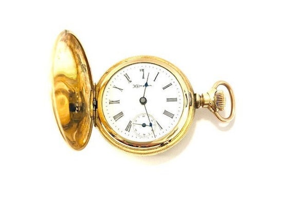 Antique Hampden Watch Co. Pocket Watch - 14KT Yel… - image 1