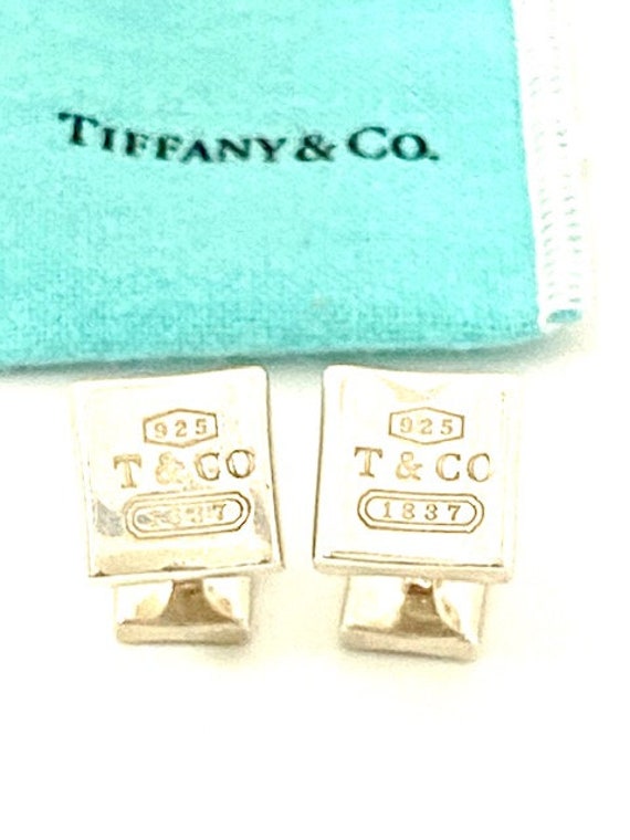 Sterling Silver Tiffany and Co. Squared Cuff Links - image 1