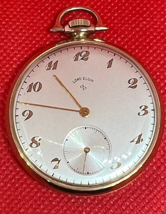1950 LORD ELGIN  14K Solid Gold Pocket Watch