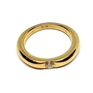 Cartier Ellipse Collection 18K Yellow Gold 0.25 CT Diamond Band Stackable Ring size 10 image 8