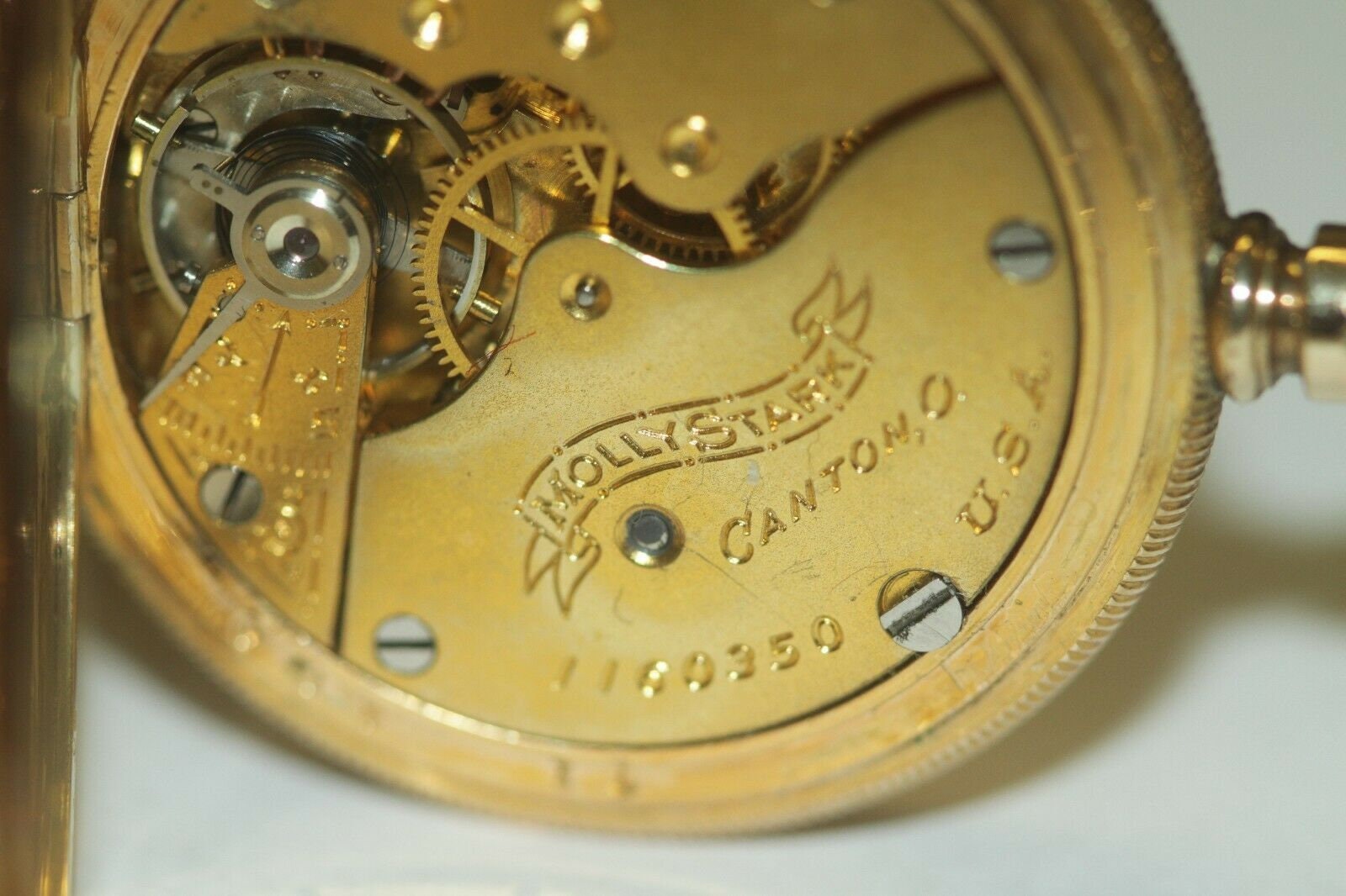 14k Gold Plated Hampden Pocket Watch the Minute Man Etsy