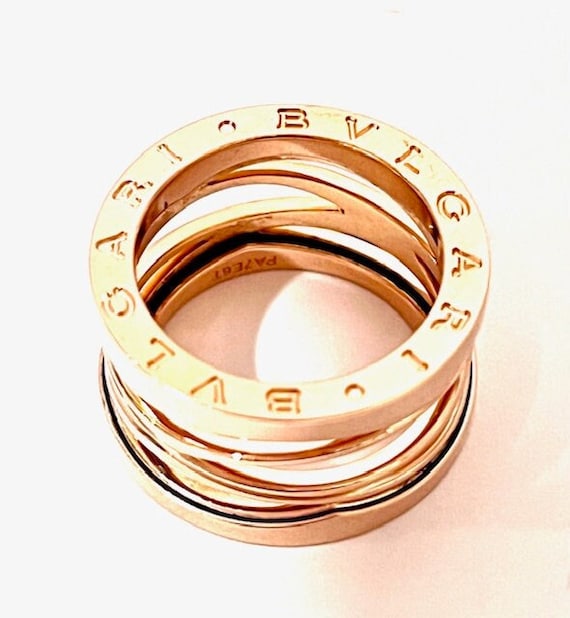 Bvlgari B.zero1 by Zaha Hadid Rose Gold Ring, Size 52-us 6 - Etsy