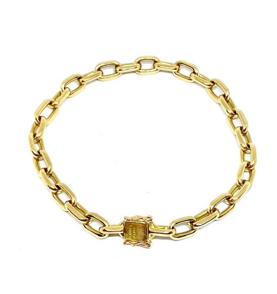 Vintage Hermes 18k  Yellow Gold  Link Bracelet