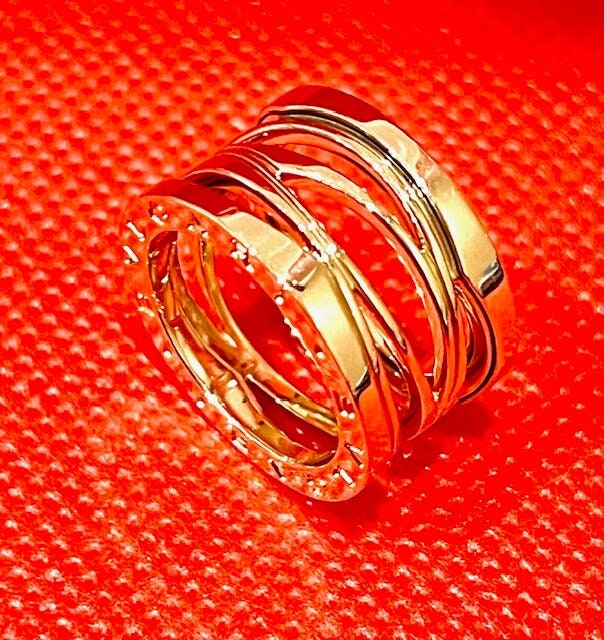 Bvlgari B.zero1 by Zaha Hadid Rose Gold Ring, Size 52-us 6 - Etsy