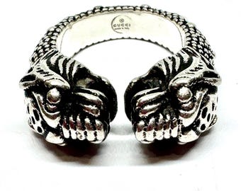 Gucci Tiger Head Cuff Ring – Sterling Silver - Etsy