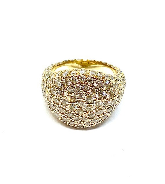 Gorgeous 14k Yellow Gold Ladys Diamond Encrusted R