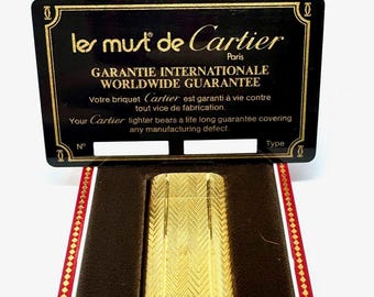Vintage Must de Cartier Gold Plated Lighter – Timeless Luxury