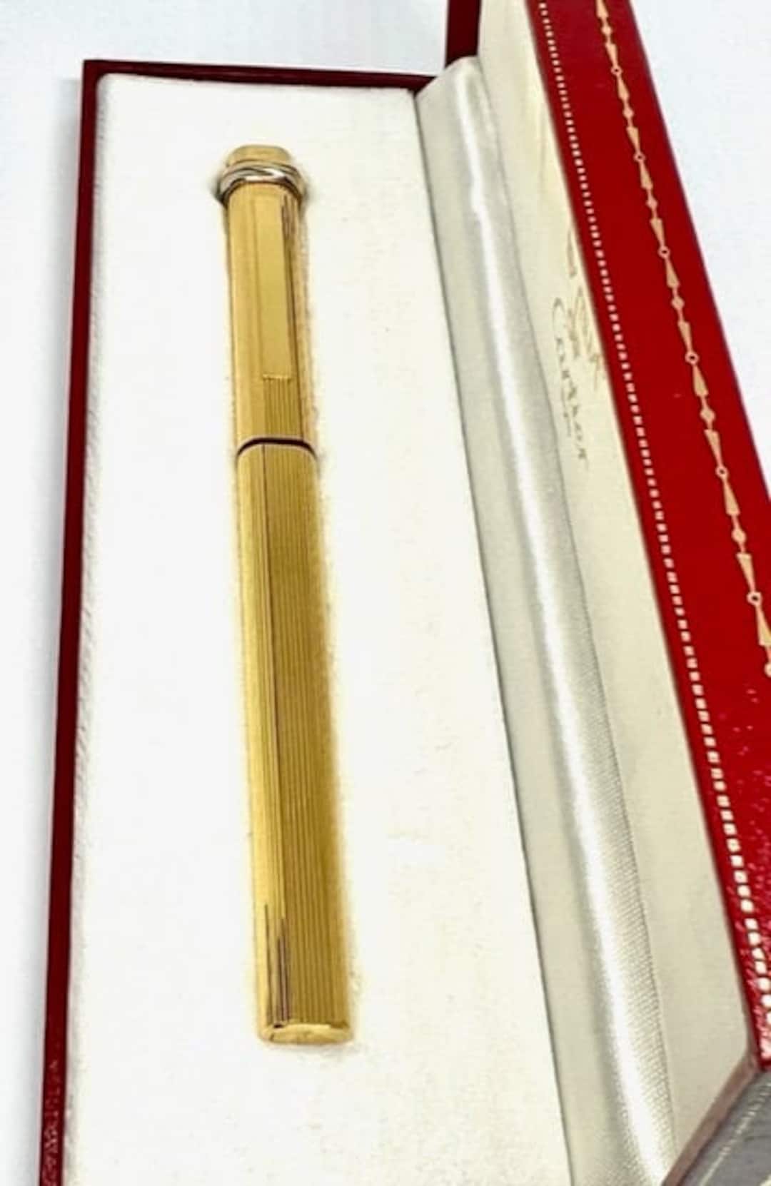 Cartier Paris Gold Plated Must De Cartier Ballpoint Pen in Original Box - Etsy Cartier Paris Gold Plated Must De Cartier Ballpoint Pen in Original Box - Etsy