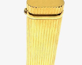 Vintage Cartier Gold-plated Lighter With Ruby Cabochon – Engraved