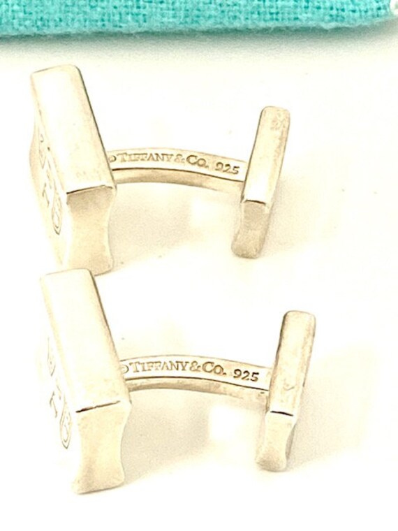 Sterling Silver Tiffany and Co. Squared Cuff Links - image 3