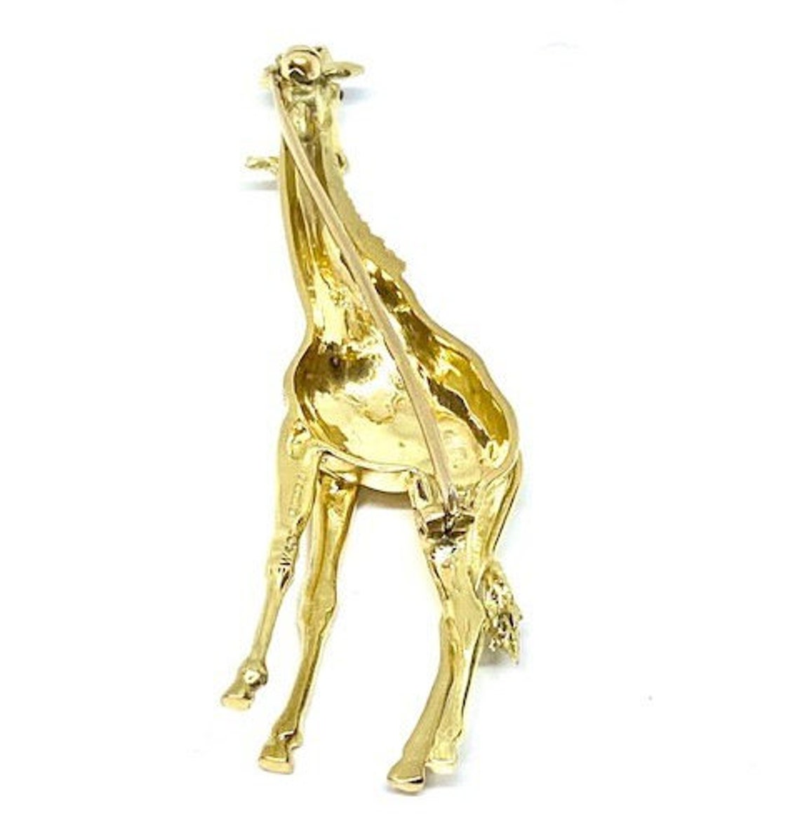 E. Wolfe & Co. 18 Karat Yellow Gold Round Diamond Giraffe - Etsy