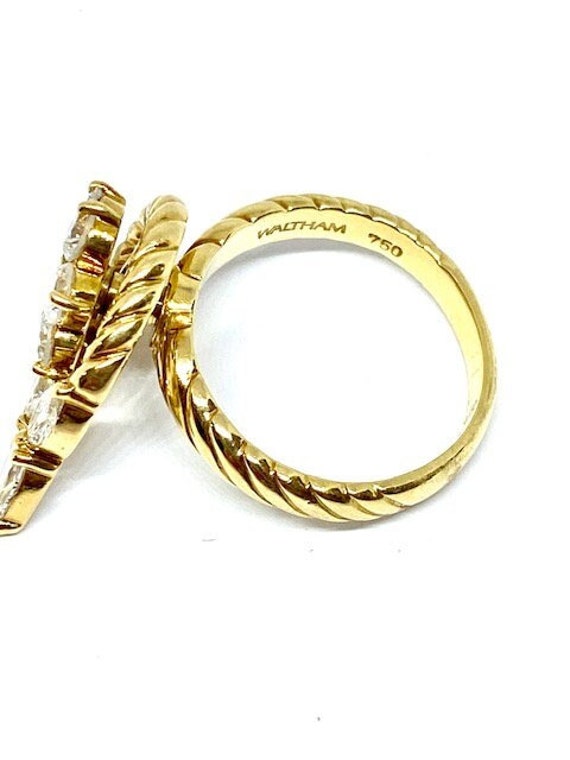 18kt Waltham Yellow Gold Spinning Diamond Ring - image 5