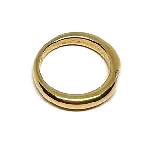 Cartier Ellipse Collection 18K Yellow Gold 0.25 CT Diamond Band Stackable Ring size 10 image 4