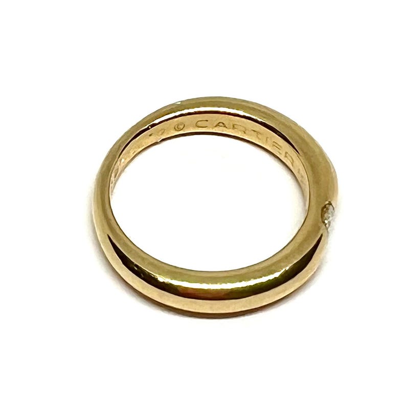 Cartier Ellipse Collection 18K Yellow Gold 0.25 CT Diamond Band Stackable Ring size 10 image 4