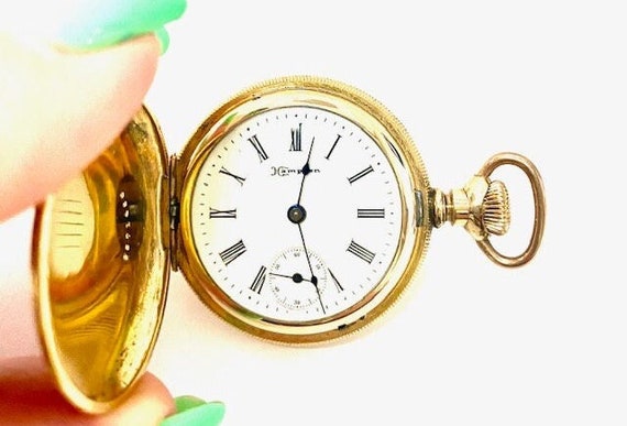 Antique Hampden Watch Co. Pocket Watch - 14KT Yel… - image 2